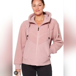 Koolaburra By UGG Hood Cropped Sharpa Bomber Jacket